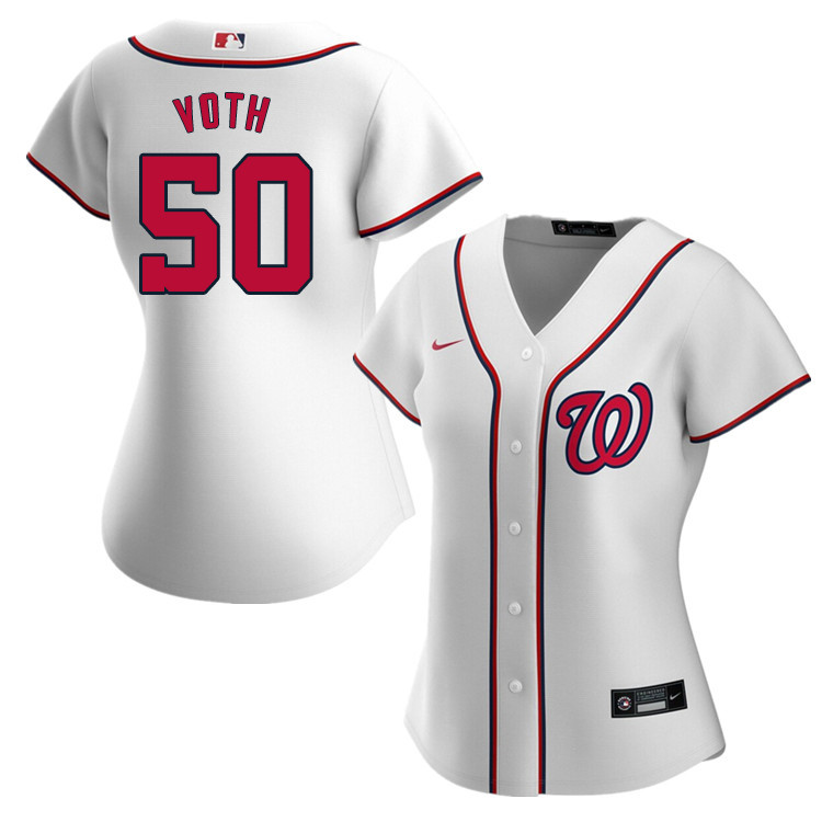 Nike Women #50 Austin Voth Washington Nationals Baseball Jerseys Sale-White